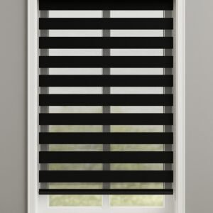 וילון זברה - שחור