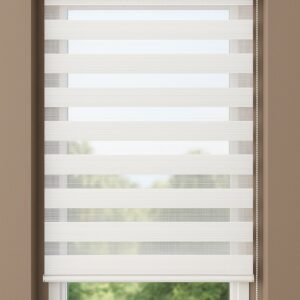 וילון זברה - לבן