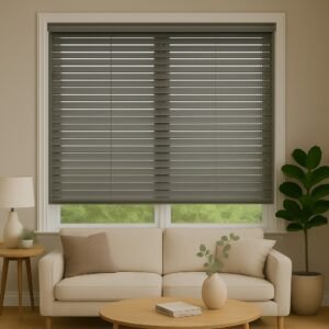 תריס ונציאני מעץ - אפור